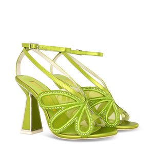 CRISSY LIQUID LIME SANDALS