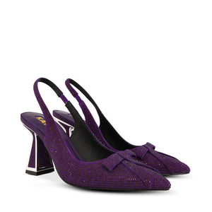 ELOISE BLACKCURRANT / SILVER PUMPS