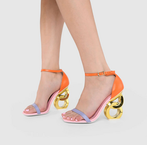 SUZU SPRITZ ORANGE MULTI SANDALS