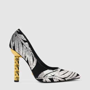 LYDIA PUMPS BLACK / SILVER