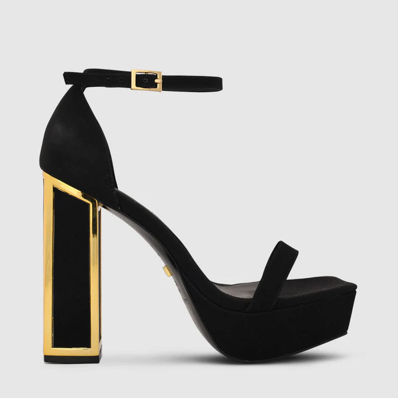 MISSY SANDALS BLACK / GOLD