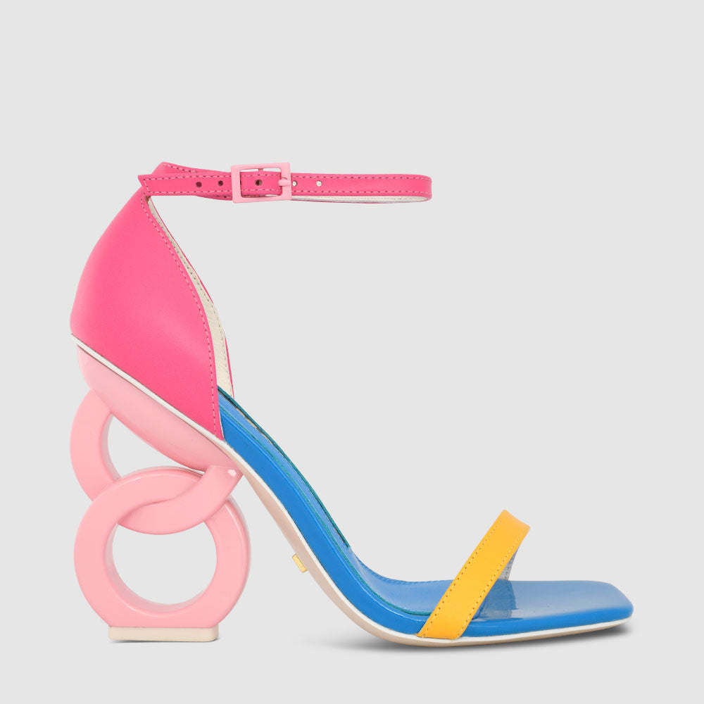 SUZU FUCHSIA MULTI SANDALS