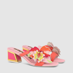 EVE CHEEKY PINK MULTI SANDALS